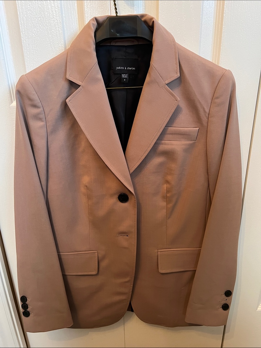 Judith & Charles Rose Blush Single-Button Blazer